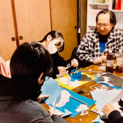 学童保育向け出前授業。切り絵アートの講師。ハンドメイド