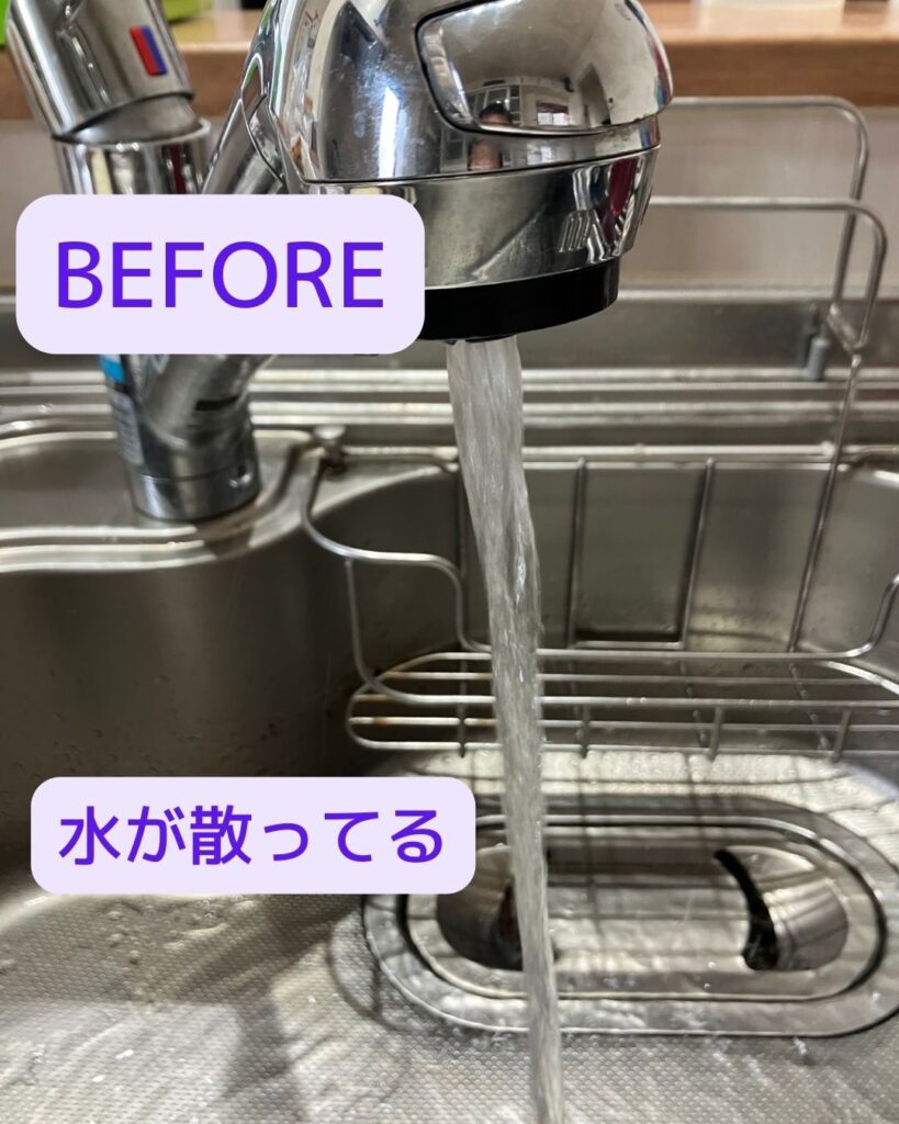 【水と生活】台所シャワーヘッドの汚れ。掃除をすると劇的に変わる!掃除前