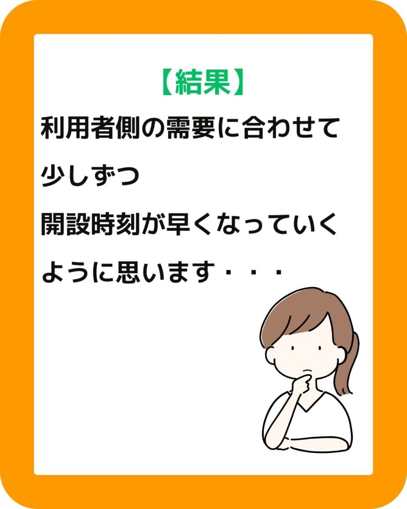 夏休み・春休みの学童保育（放課後児童クラブ）の朝何時から利用できる？小学生の子どもを預ける。放課後児童健全育成事業の実施状況。夏休み・春休みは何時から利用できるか。放課後児童健全育成事業の実施状況。夏休み・春休みは何時から利用できるか。開設時刻が早くなっていくと推測