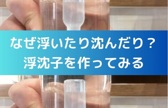 なぜ浮いたり沈んだり？浮沈子を作ってみる。重力&浮力。