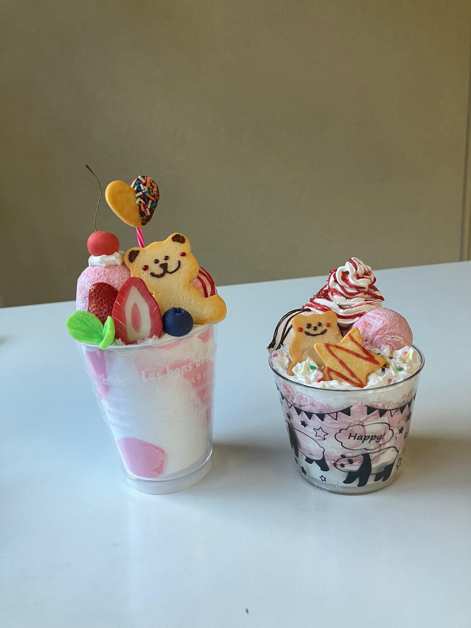 粘土教室デコパフェスイーツ